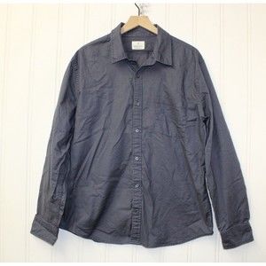 Mutual Weave Long‎ Sleeve Button front Shirt  Blueish Gray Size XL